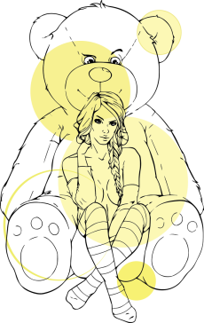 Teddybear girl yellow #2