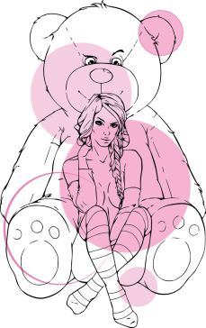 Teddybear girl pink #4