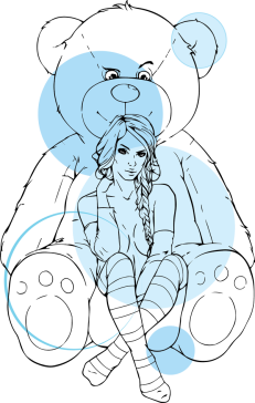 Teddybear girl blue #6