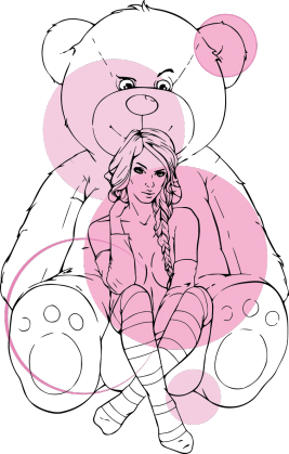Teddybear girl pink #1