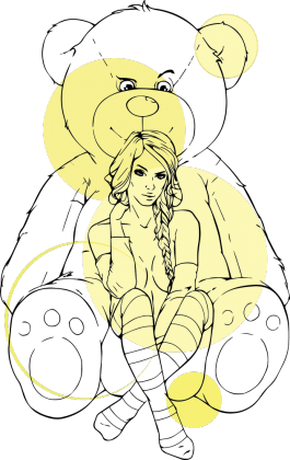 Teddybear girl yellow #2