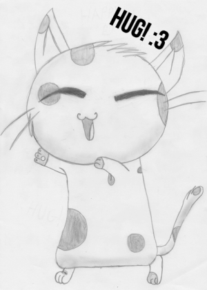 Podkładka pod mysz [My Art] - [Kot: HUG! :3]